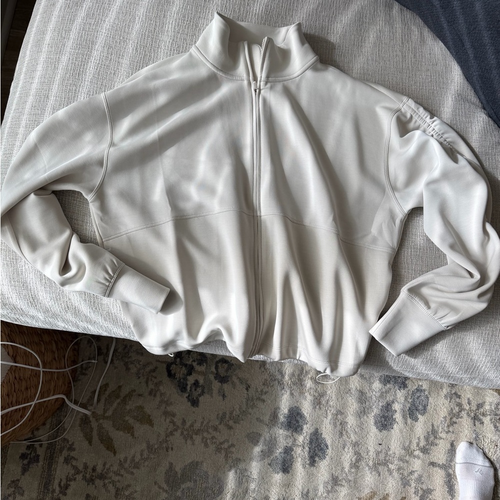 Zella Cream Lightweight Zip Jacket